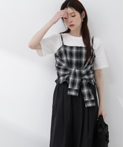 PROPORTION BODY DRESSING(プロポーションボディドレッシング)の「<a>シャツビスチェ / 1216119406(キャミソール・レディース・ブラック/ブルー・FREE)」の9枚目の写真