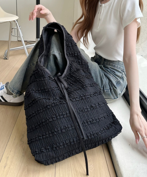 Ada.（エイダ）の「ティアード フリル リボン ショルダー バッグ（ショルダーバッグ・レディース・アイボリー/ホワイト/ブラック・FREE）」の19枚目の写真