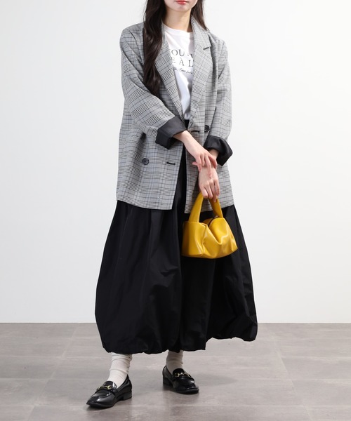 EGLANTINE(エグランティーヌ)の「EGLANTINE バルーンスカート(スカート・レディース・ブラック/オフホワイト/ブルー・40)」の18枚目の写真