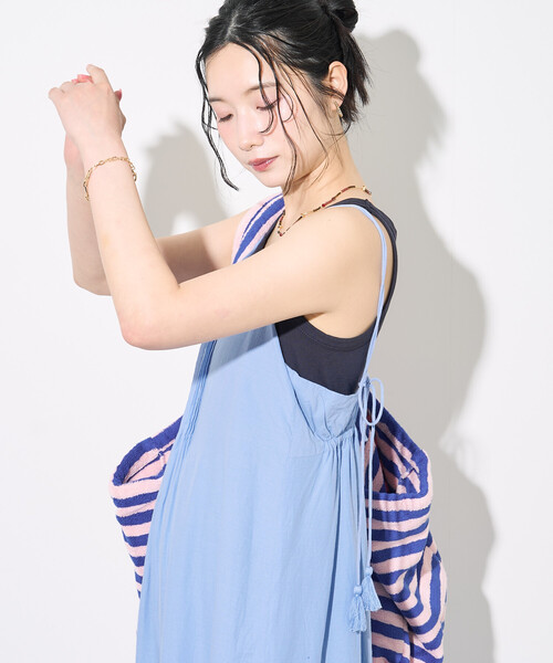 FREAK'S STORE（フリークスストア）の「インド バックオープン バルーンキャミワンピース（ワンピース・レディース・ターコイズブルー/ダークブラウン/ブラック/その他15・ﾌﾘ-）」の12枚目の写真