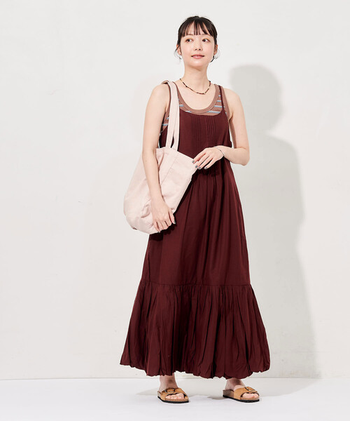 FREAK'S STORE（フリークスストア）の「インド バックオープン バルーンキャミワンピース（ワンピース・レディース・ターコイズブルー/ダークブラウン/ブラック/その他15・ﾌﾘ-）」の22枚目の写真