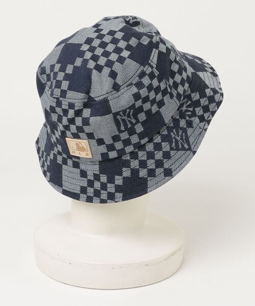 Lafayette（ラファイエット）の「エムエルビー【MLB】- ニューヨーク・ヤンキース バケットハット【New York Yankees CHECKER BUCKET HAT 3AHTCC12N】（ハット・レディース・ネイビー・59cm/57cm）」の4枚目の写真