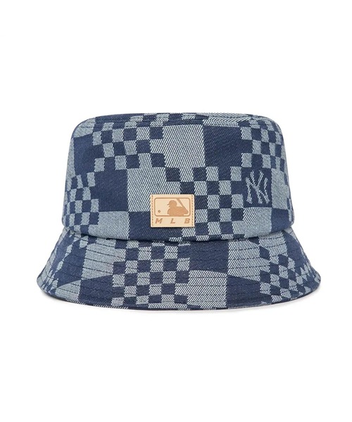 Lafayette（ラファイエット）の「エムエルビー【MLB】- ニューヨーク・ヤンキース バケットハット【New York Yankees CHECKER BUCKET HAT 3AHTCC12N】（ハット・レディース・ネイビー・59cm/57cm）」の3枚目の写真