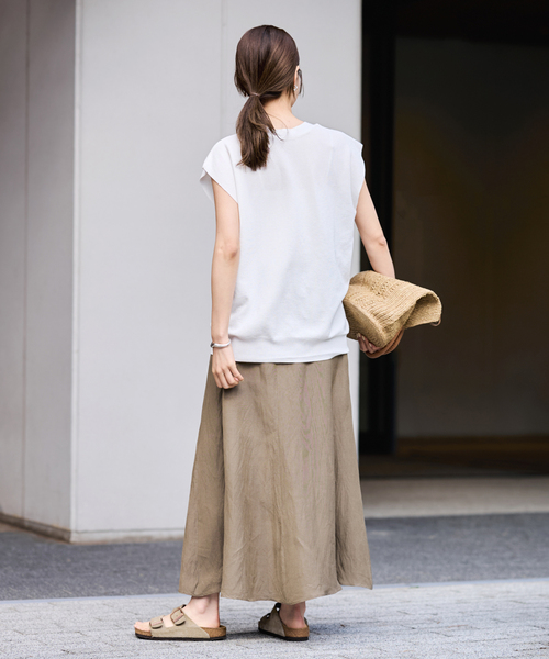 FRAMeWORK（フレームワーク）の「リヨセル麻フレアスカート（スカート・レディース・グリーン/チャコールグレー/モカ・38/36）」の22枚目の写真