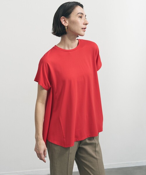 UNFILO(アンフィーロ)の「【一部店舗限定カラー】BEAUTY FORM-T フレアTシャツ(Tシャツ/カットソー・レディース・ホワイト系/レッド系/グレー系/ネイビー系/ベージュ系/ブラック系1/ブラック系・SMALL/MEDIUM/LARGE)」の16枚目の写真