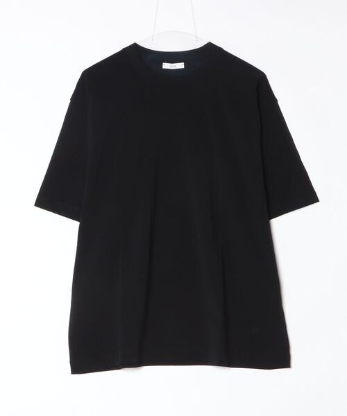 ATON(エイトン)の「【ATON】 FRESCA PLATE LOOSE FIT T-SHIRT(Tシャツ/カットソー・メンズ・ブラック・4)」の1枚目の写真