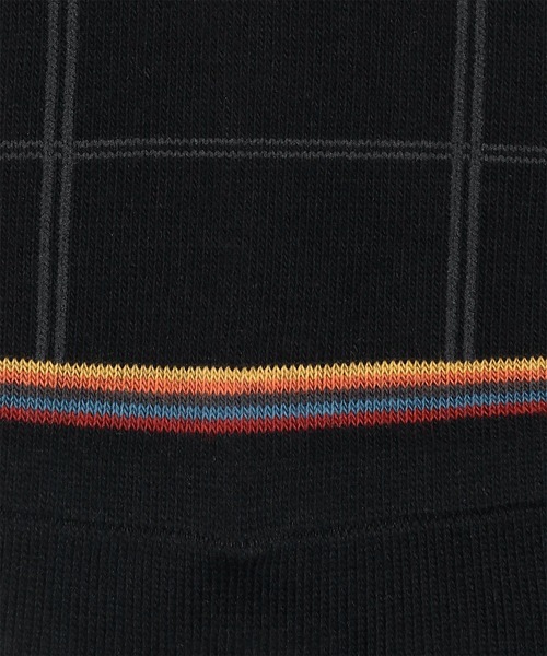 Paul Smith(ポールスミス)の「“W-Windowpane” ショートソックス【160647 SN】(ソックス/靴下・メンズ・ブラック/ライトインディゴブルー・25-27)」の3枚目の写真