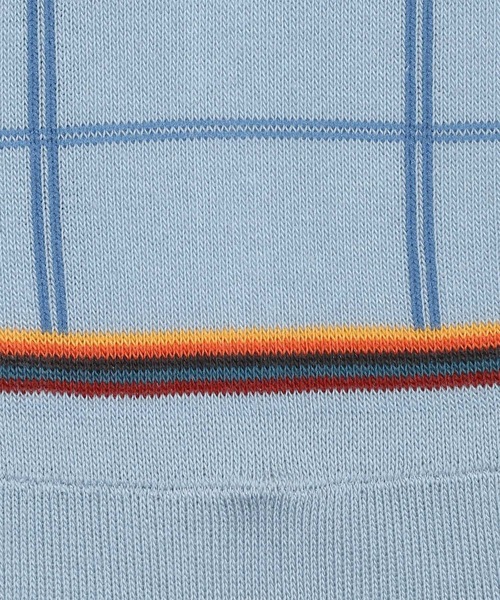 Paul Smith(ポールスミス)の「“W-Windowpane” ショートソックス【160647 SN】(ソックス/靴下・メンズ・ブラック/ライトインディゴブルー・25-27)」の4枚目の写真