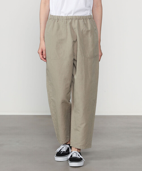 DANTON（ダントン）の「DANTON | コットンリネン イージーパンツ WOMEN（その他パンツ・レディース・ブラック/グレー系その他/アイボリー/オリーブ・36）」の4枚目の写真