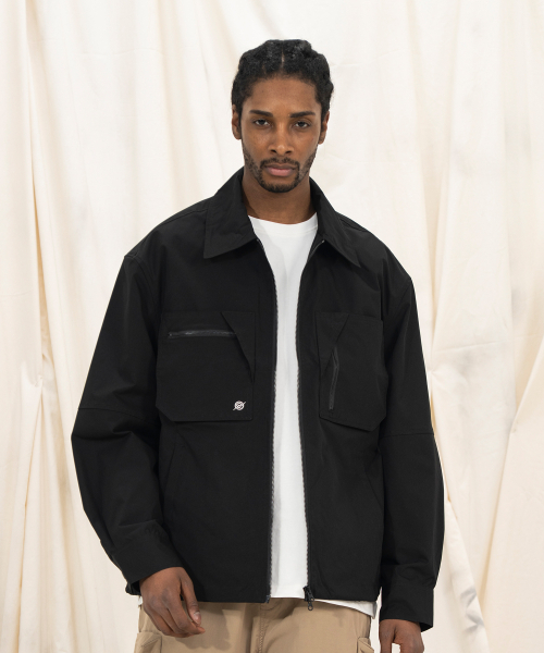 KALAPATTHAR(カラパタール)の「Poly Cotton Zip Shirts Jacket - BLACK(ナイロンジャケット・メンズ・その他・MEDIUM/LARGE)」の1枚目の写真