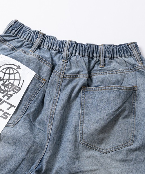 JOHN'S CLOSET(ジョンズクローゼット)の「【13】リジットデニム/ウォッシュ加工 ワイドショーツ/ジョーツ(デニムパンツ・メンズ・ネイビー/インディゴブルー/グレー/ブルー/ブラック・SMALL/MEDIUM/LARGE)」の16枚目の写真