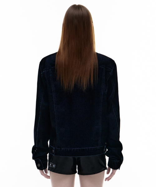 OPUS 0012（オーパス0012）の「Op. 03 OMEN VELVET DENIM JACKET BLACK（デニムジャケット・レディース・その他・MEDIUM/LARGE/SMALL）」の4枚目の写真