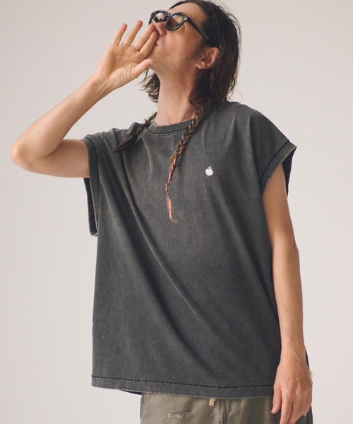 ADAM PATEK（アダムパテック）の「ADAMPATEK/basic logo aging sleeveless/ノースリーブカットソー（Tシャツ/カットソー・メンズ・ホワイト/グリーン/ピンク/ブラック・1/2）」の22枚目の写真