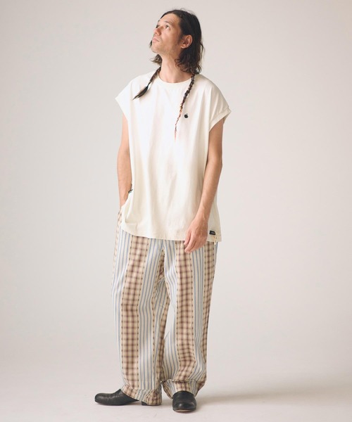 ADAM PATEK（アダムパテック）の「ADAMPATEK/basic logo aging sleeveless/ノースリーブカットソー（Tシャツ/カットソー・メンズ・ホワイト/グリーン/ピンク/ブラック・1/2）」の21枚目の写真