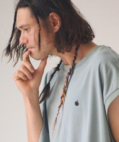 ADAM PATEK（アダムパテック）の「ADAMPATEK/basic logo aging sleeveless/ノースリーブカットソー（Tシャツ/カットソー・メンズ・ホワイト/グリーン/ピンク/ブラック・1/2）」の8枚目の写真