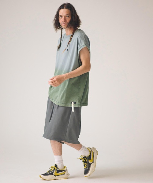 ADAM PATEK（アダムパテック）の「ADAMPATEK/basic logo aging sleeveless/ノースリーブカットソー（Tシャツ/カットソー・メンズ・ホワイト/グリーン/ピンク/ブラック・1/2）」の10枚目の写真