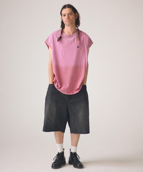 ADAM PATEK（アダムパテック）の「ADAMPATEK/basic logo aging sleeveless/ノースリーブカットソー（Tシャツ/カットソー・メンズ・ホワイト/グリーン/ピンク/ブラック・1/2）」の13枚目の写真