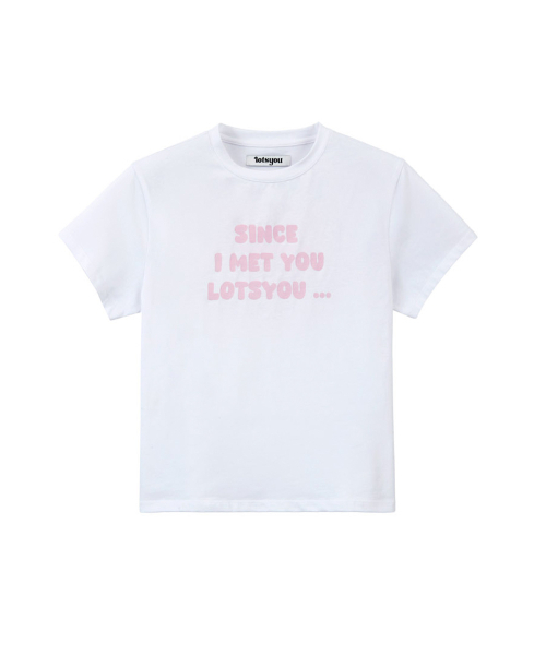 LOTSYOU(ロッツユー)の「lotsyou_I MET YOU Tee White(Tシャツ/カットソー・レディース・その他・ONESIZE)」の1枚目の写真