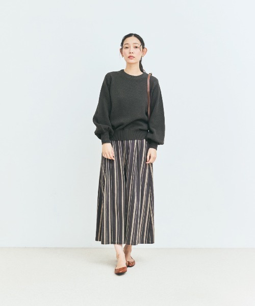 and myera（アンド マイラ）の「ａｎｄ　ｍｙｅｒａ　鹿の子のコットンセーター（ニット/セーター・レディース・チャコール/ホワイト/ライトブルー・LL/L/M/S）」の8枚目の写真