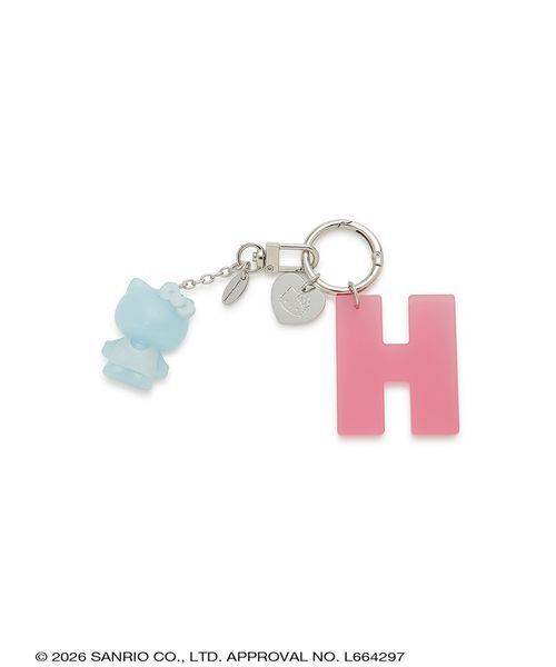 sanrio house(サンリオハウス)の「ハローキティイニシャルチャーム【H】(キーケース/キーアクセサリー・レディース・ホワイト/ライトブルー/ライトピンク/ブラック・F)」の3枚目の写真