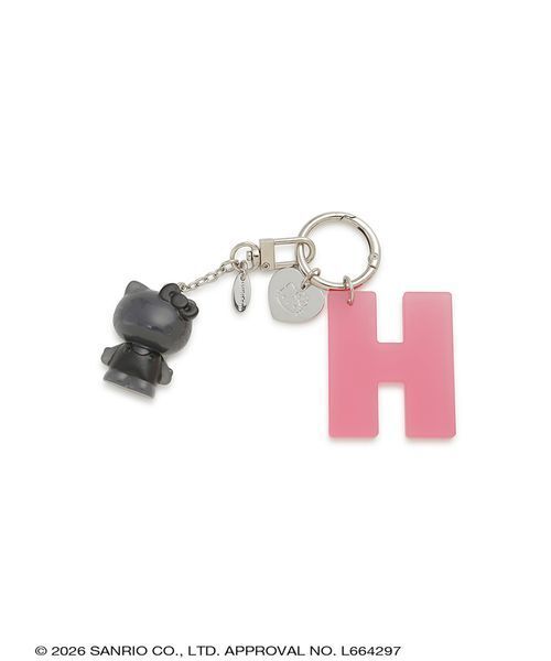 sanrio house(サンリオハウス)の「ハローキティイニシャルチャーム【H】(キーケース/キーアクセサリー・レディース・ホワイト/ライトブルー/ライトピンク/ブラック・F)」の2枚目の写真