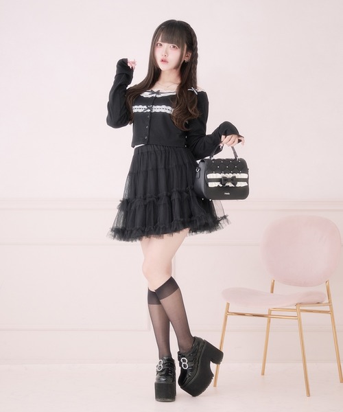 Pal elfy(パルエルフィー)の「バレエコアアンサンブルトップス(アンサンブル・レディース・ピンク/ブルー系その他/ブラック・フリー)」の14枚目の写真