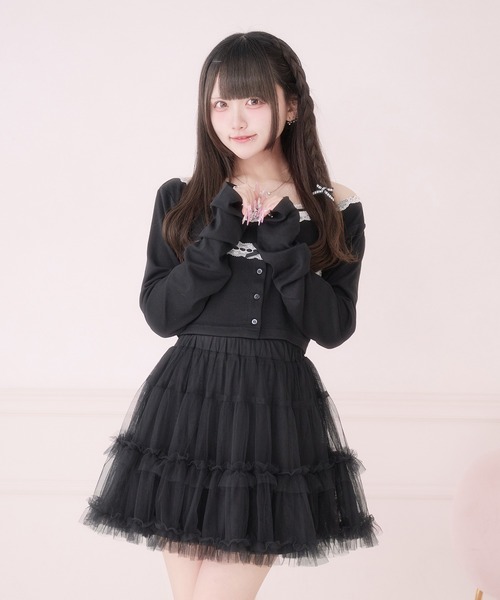 Pal elfy(パルエルフィー)の「バレエコアアンサンブルトップス(アンサンブル・レディース・ピンク/ブルー系その他/ブラック・フリー)」の6枚目の写真