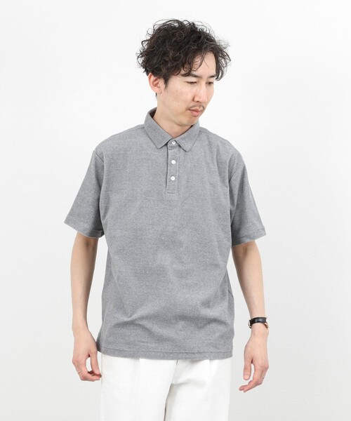 NOLLEY’S（ノーリーズ）の「《セットアップ対応》パイルポロシャツ 26SS（ポロシャツ・メンズ・ネイビー/ブルー/グレー・S/M/L/XL）」の6枚目の写真