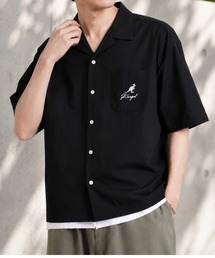 【KANGOL/カンゴール】マックハウス限定！ フェイクレイヤード オープンカラー シャツ 速乾