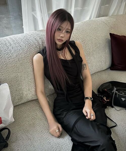 FLAREUP(フレアアップ)の「Draped Mesh Layered Long Skirt (FL-264_Black)(スカート・レディース・ブラック・OS)」の4枚目の写真
