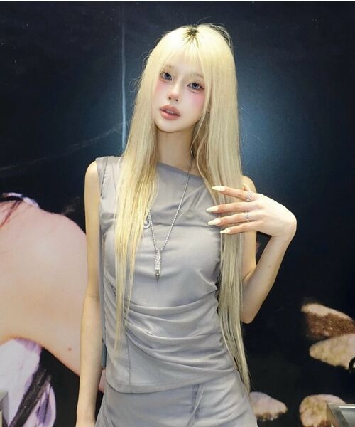 FLAREUP(フレアアップ)の「Draped Mesh Layered Long Skirt (FL-264_Black)(スカート・レディース・ブラック・OS)」の5枚目の写真