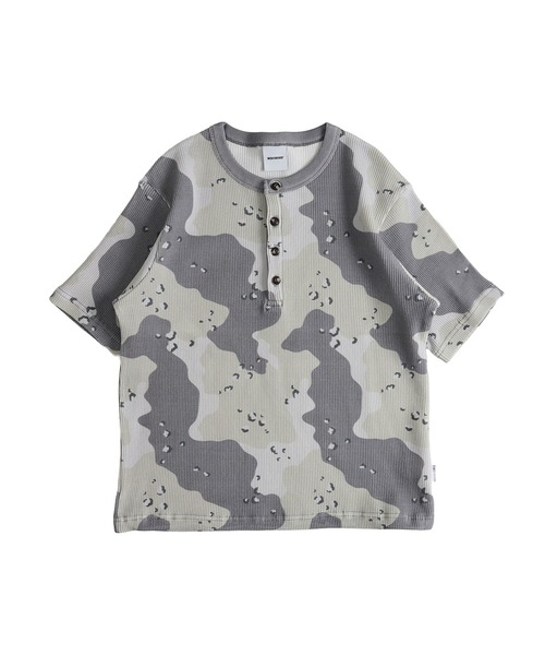 ASSORT DRAW CODE HENRY NECK THERMAL T-SHIRT / アソートドローコードヘンリーネックサーマルTシャツ