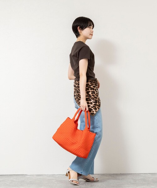 NOLLEY’S（ノーリーズ）の「【nolnol/ノルノル】ウォッシャブルクルーネックTee（Tシャツ/カットソー・レディース・ネイビー/ブラウン/ホワイト・38）」の13枚目の写真