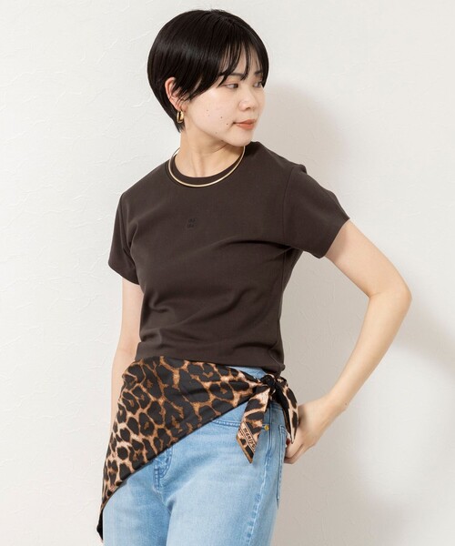 NOLLEY’S（ノーリーズ）の「【nolnol/ノルノル】ウォッシャブルクルーネックTee（Tシャツ/カットソー・レディース・ネイビー/ブラウン/ホワイト・38）」の14枚目の写真