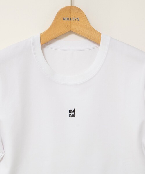 NOLLEY’S（ノーリーズ）の「【nolnol/ノルノル】ウォッシャブルクルーネックTee（Tシャツ/カットソー・レディース・ネイビー/ブラウン/ホワイト・38）」の20枚目の写真