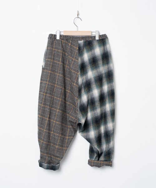 STOF（ストフ）の「STOF/ストフ/Half flannel check Wide Pants（その他パンツ・メンズ・グレー/ブルー・S/M）」の10枚目の写真