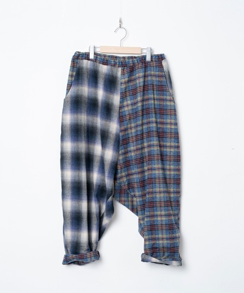 STOF（ストフ）の「STOF/ストフ/Half flannel check Wide Pants（その他パンツ・メンズ・グレー/ブルー・S/M）」の13枚目の写真