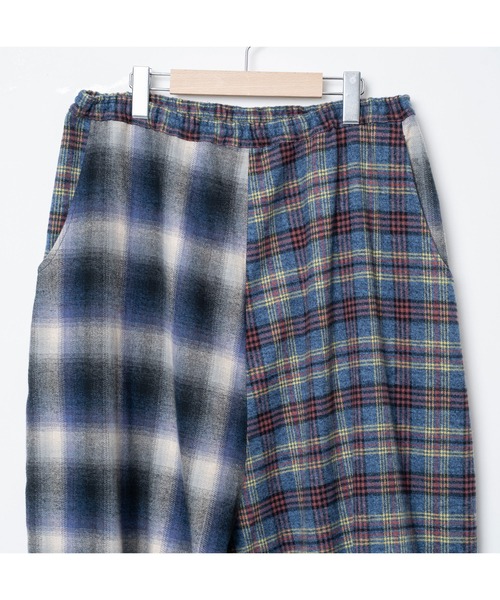 STOF（ストフ）の「STOF/ストフ/Half flannel check Wide Pants（その他パンツ・メンズ・グレー/ブルー・S/M）」の14枚目の写真
