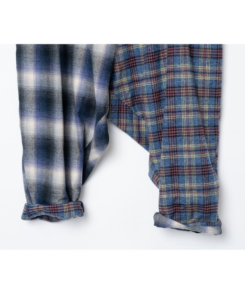 STOF（ストフ）の「STOF/ストフ/Half flannel check Wide Pants（その他パンツ・メンズ・グレー/ブルー・S/M）」の15枚目の写真