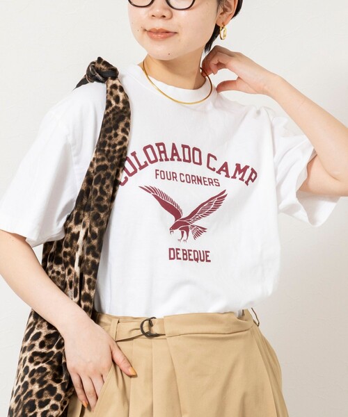 Rie Miller（リエミラー）の「【GULFCOAST SPORTSWEAR/ガルフ コースト スポーツウェア】別注プリントＴシャツ（Tシャツ/カットソー・レディース・ホワイト系その他3/ブラック系その他3/ベージュ系その他3/ブルー系その他7/ホワイト系その他4/ブラック系その他2/ベージュ系その他2・38）」の3枚目の写真