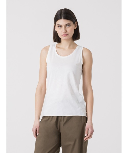 DIMENSIONE danza(ディメンシオーネ ダンツァ)の「ライトジャージータンクトップ(Tシャツ/カットソー・レディース・ブラック系/ベージュ/ホワイト・SMALL)」の1枚目の写真