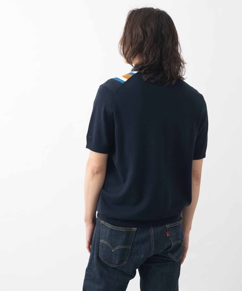 Ben Sherman(ベンシャーマン)の「バーティカルストライプポロ(ポロシャツ・メンズ・ライトブルー/ライトグリーン/ダークネイビー・LARGE/SMALL/MEDIUM/X-LARGE)」の5枚目の写真