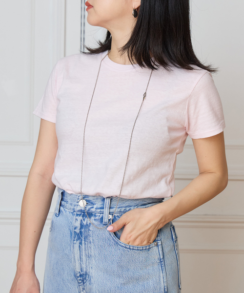 CAROUSE LAMBRA(ケラウズランブラ)の「《追加》CAROUSE LAMBRA ケラウズランブラ SS SLIM CREW 261-491(Tシャツ/カットソー・レディース・サックスブルー/ピンク・FREE)」の3枚目の写真
