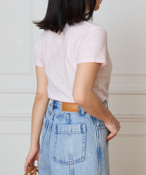CAROUSE LAMBRA(ケラウズランブラ)の「《追加》CAROUSE LAMBRA ケラウズランブラ SS SLIM CREW 261-491(Tシャツ/カットソー・レディース・サックスブルー/ピンク・FREE)」の4枚目の写真