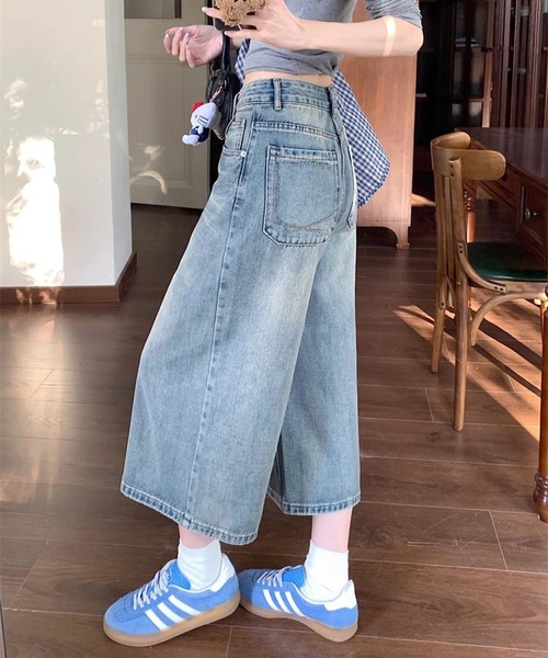 WESTSEA(ウエストシー)の「ヴィンテージウォッシュ ワイドデニムパンツ / バギーパンツ ハイウエスト(デニムパンツ・レディース・ブルー/ライトブルー・L/M)」の11枚目の写真