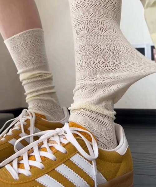 boemy(ボエミー)の「【サイズレス】ストレッチレース シアーソックス 靴下(ソックス/靴下・レディース・オフホワイト/グレー/ブラック・FREE)」の6枚目の写真