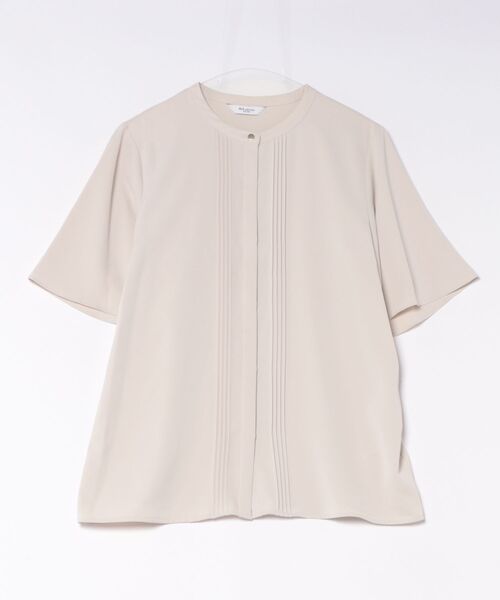 m.f.editorial（エムエフエディトリアル）の「【接触冷感 速乾 UV ストレッチ】m.f.エディトリアル レディース バンドカラー 半袖 比翼 ブラウス（シャツ/ブラウス・レディース・ネイビー/ホワイト/ライトグレー・MEDIUM/LARGE）」の14枚目の写真