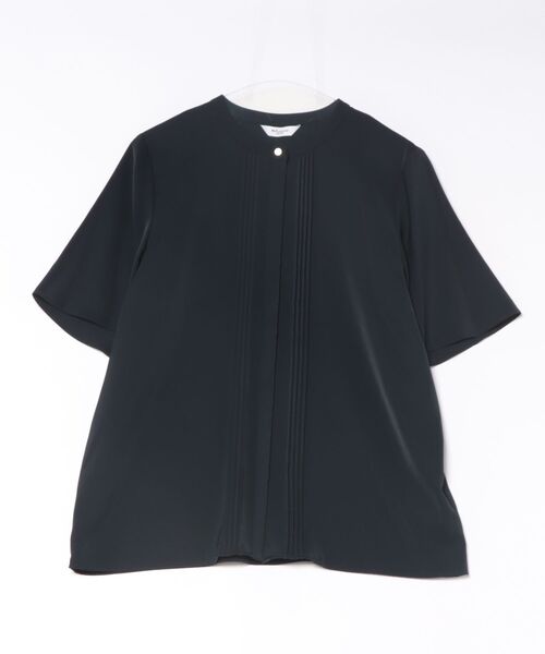 m.f.editorial（エムエフエディトリアル）の「【接触冷感 速乾 UV ストレッチ】m.f.エディトリアル レディース バンドカラー 半袖 比翼 ブラウス（シャツ/ブラウス・レディース・ネイビー/ホワイト/ライトグレー・MEDIUM/LARGE）」の18枚目の写真