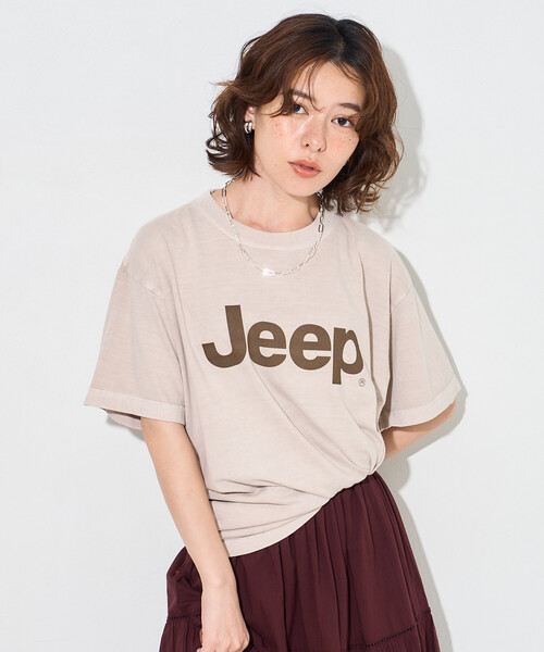 FREAK'S STORE(フリークスストア)の「ジープ ロゴTシャツ(Tシャツ/カットソー・レディース・チャコールグレー/ベージュ/ブラウン・フリ-)」の9枚目の写真