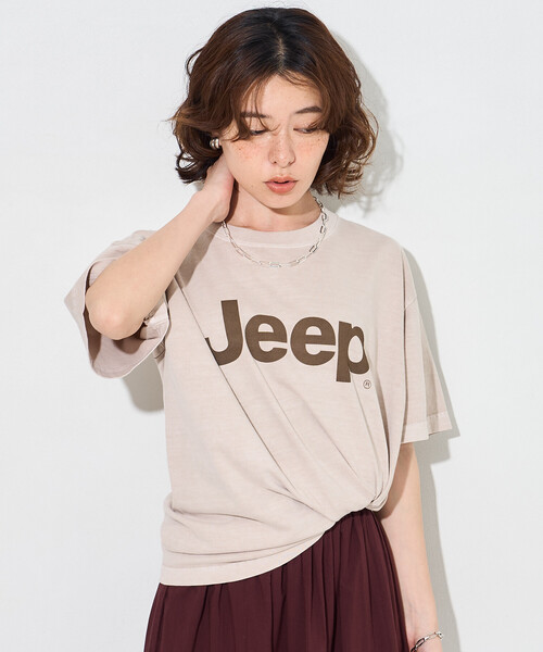 FREAK'S STORE(フリークスストア)の「ジープ ロゴTシャツ(Tシャツ/カットソー・レディース・チャコールグレー/ベージュ/ブラウン・フリ-)」の11枚目の写真